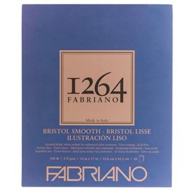 Fabriano 1264 Bristol Pad, 14 x 17, White