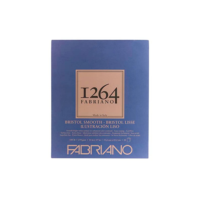 Fabriano 1264 Bristol Pad, 14 x 17, White