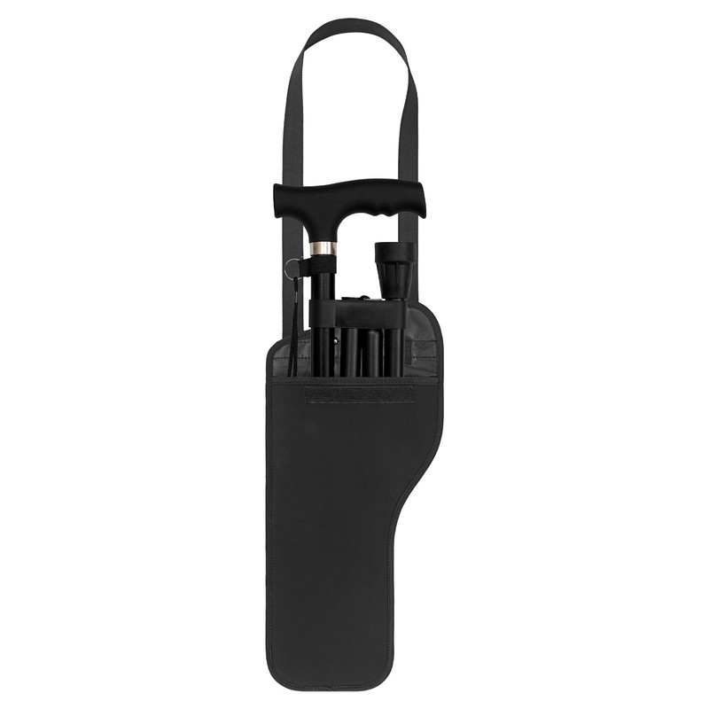 Neoprene Folding Cane Storage Bag - Water-Resistance Walking Stick Organizer