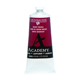 Grumbacher Academy Acrylic Paint, 90ml/3 oz Metal Tube, Burnt Sienna