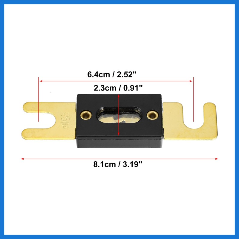 VekAuto 2pcs Fuse Replacement 250A ANL Fuses Car Audio Fuse