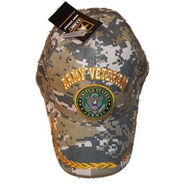 United States Army Veteran Camo Embroidered Baseball Cap USA Vet Seal Hat