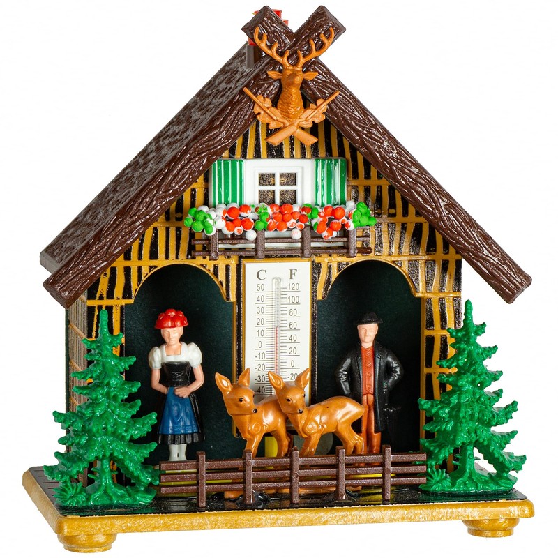 Trenkle German Black Forest Weather House Made of Plastic, Weatherproof
