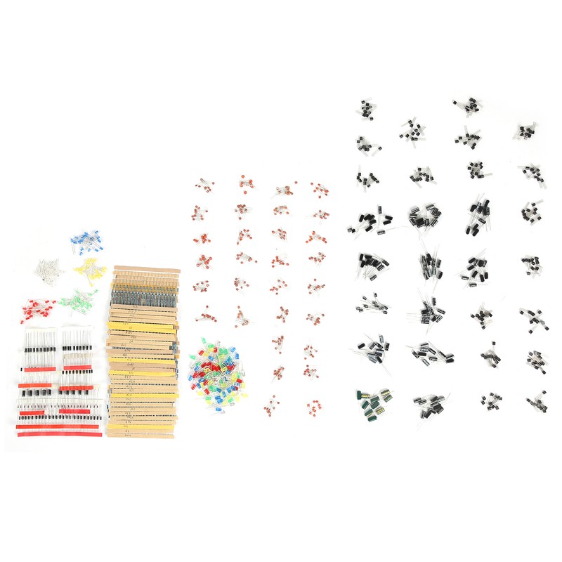 Super Electronic Component Kit 7 Values Set Resistor Diode Capacitor