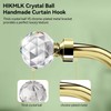HIKMLK Crystal Curtain Holdbacks 2pcs, Metal Curtain Tieback Pull Back
