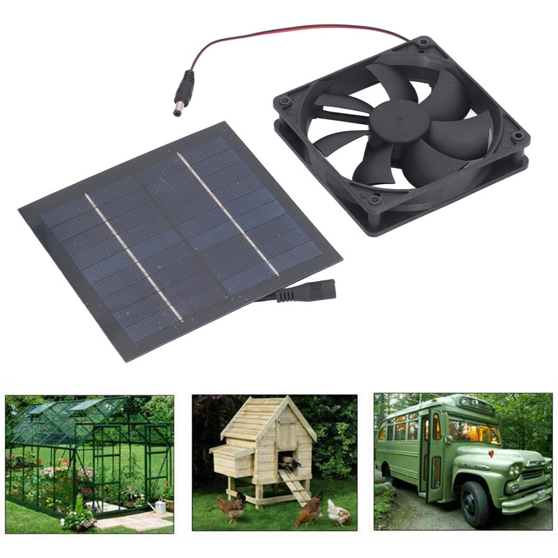 Solar Panel Fan Kit 20W IP65 Waterproof for Outside Small