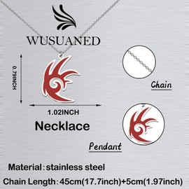 WUSUANED Shadw Necklace Game Inspired Necklace Hedgehog Game Lover Gift Shadw Character Gift For Gaming Fans