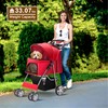 Azaeahom Pet Stroller, 4 Wheels Pet Strolling Cart for Medium/Small