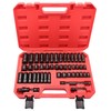 SONIGEKO Socket Set 3/8" Drive Impact Socket Set,48-Piece 6 Point