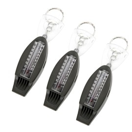 Operitacx 3 Stück Multifunktionale Notfallpfeifen für Outdoor Aktivitäten Survival Werkzeuge mit Kompass Thermometer und Lupe für Camping Wandern und Notfälle