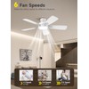 TALOYA Ceiling Fans with Lights and Remote, 46 Inch Low
