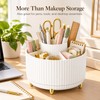360° Rotating Makeup Organizer for Vanity – Multi-Compartment Cosmetic Storage