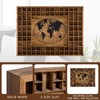 GlikCeil Large World Map 68 Slots Shot Glass Display Case
