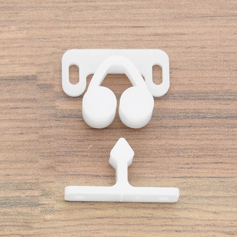 3Pcs White Marine Boat Ball Catch Door Cupboard Spring Back