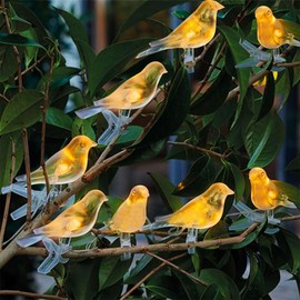 YZYOE 8 Packs of Solar Powered Bird Lights, Garden Decoration Cute Animal Warm lamp, Wireless Dusk to Dawn LED Lights Waterproof.
