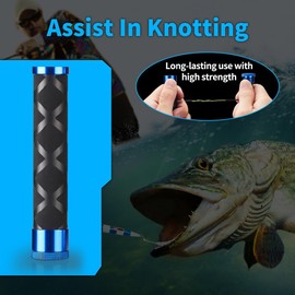 Feianoto FG GT PE Fishing Line Bobbin Knotter Knot Puller Tool Assist Spooling Pulling Rod P Tension Line Dragger for Freshwater Saltwater (Grey Set)