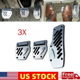 Unbranded Non-slip Aluminum Alloy Accelerator Pedal Foot Pedals Pad Cover For Brake Clutch