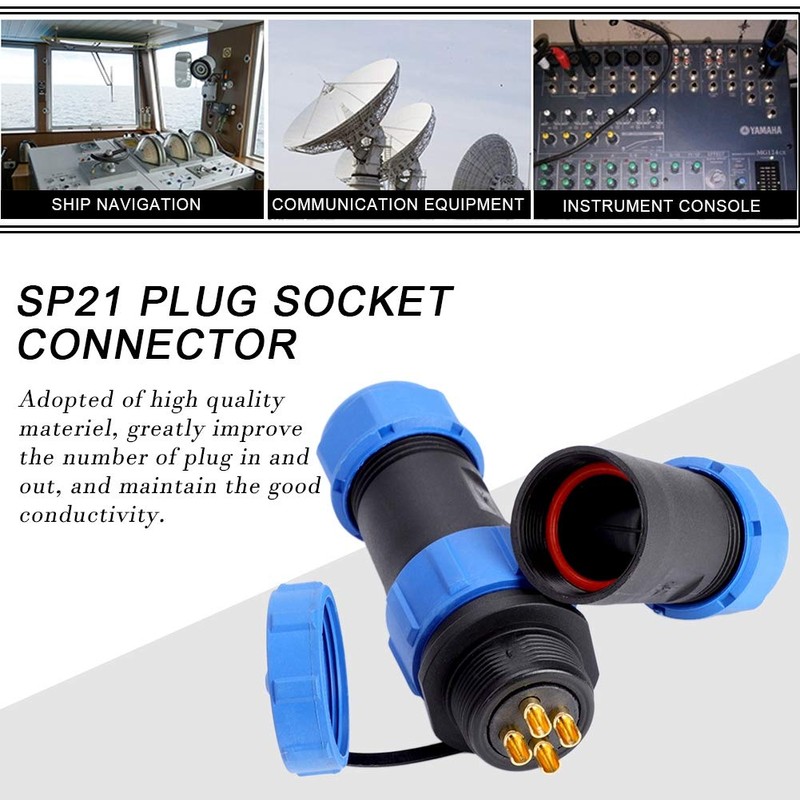 Tyenaza Waterproof Aviation Connector SP21 IP68 2/3 /4/5 /7/9 /12pin