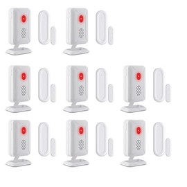 USUPERINK Wireless Door Chime,Door Chimes When Door Opens,Battery Powered Wireless Door Alarm,113DB Maximum Volume,Nightlight Function,Volume Control,for Business/Home/Store,8PK