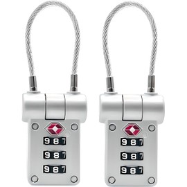 Betron Suitcase Locks TSA Approved Luggage Lock with 3 Digit Combination, Steel, 2 Pack