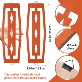 CroBlissful 2 Pcs Mid Century Wall Decor Wood Mid Century Modern Elegance Wall Accents Abstract Wall Decor Geometric Panels for Interior Wall Decor Panel Wall Art for Home Living Room (Orange)