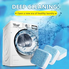 Washing Machine Cleaner Descaler 12 Pack - Deep Cleaning Tablets For HE Front Loader & Top Load Washer, Clean Inside Drum and Laundry Tub Seal - 12 Month Supply