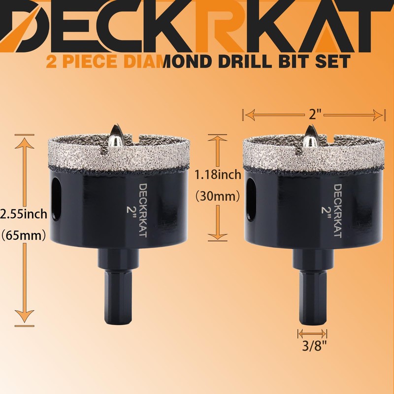 2 Inch Diamond Hole-Saw Bits with Pilot Drill Bit -