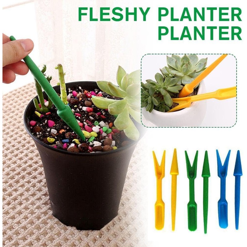 Mini Garden Hand Succulent Transplanting Tools,Widger Plastic Seedlings Dibber Sowing