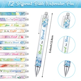 Colarr 24 Pcs Christian Bulk Gifts for Women Bible Verse Pens Bible Notebooks Christian Gifts Set Scripture Ballpoint Pens Bible Quote Notepads Religious Notebooks Gifts for Women Men (Flower)