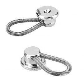 ZEFFFKA Extensores de Cuello Metálicos Botón Maravilla para Camisa de Hombre y de Niño Viste Cómodamente y Expansor Elástico del Tamaño del Cuello