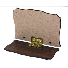 KUSTOM ART Dog Kennel for Father Pio Type Libricino Printed on Wood Foldable with Inserts Hot Gold Ornament 14.5 x 10 cm