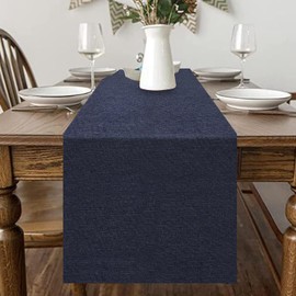 Waterproof Table Runner, Table Runners Modern, Table Runners Decorative Waterproof, Table Runners Outdoor, Waterproof Table Runners Modern for Kitchen Dining Room Party (40*140 cm, Navy Blue)