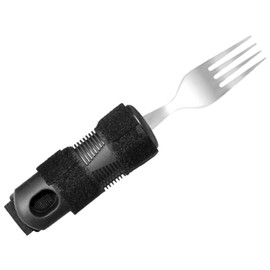 PACKOVE Adaptive Fork for Elderly Disabled Non Skid Comfortable Grip Cutlery Shake Design for Weak Grip for Hand Injuries Compact Portable Tableware