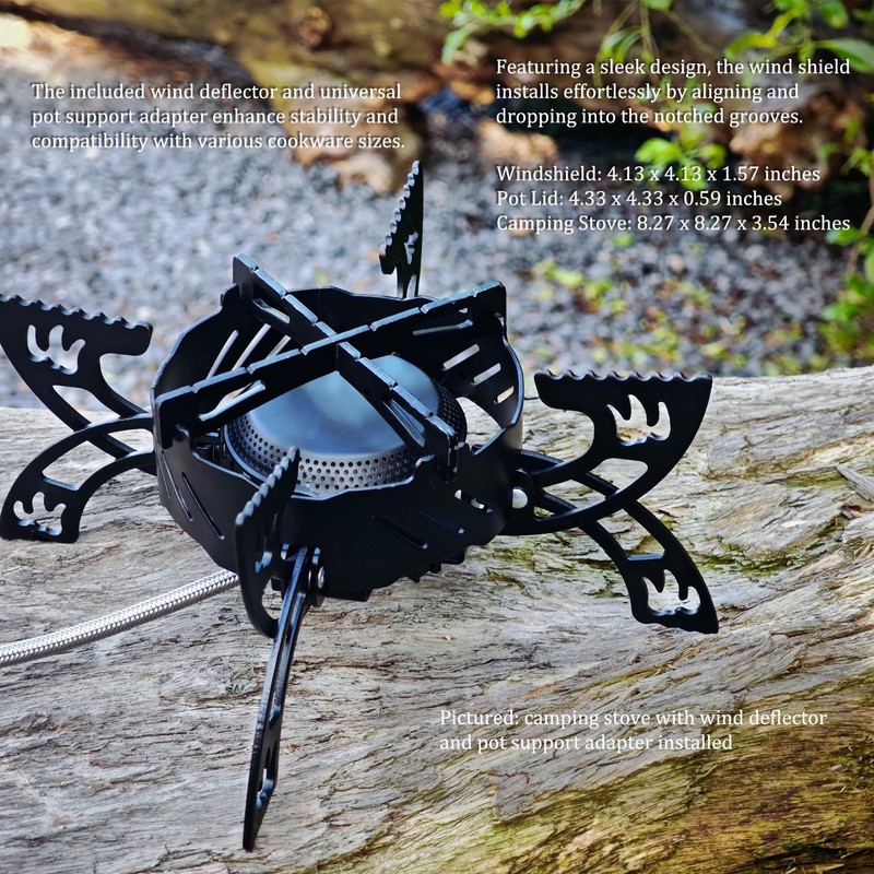 Foldable Camping Stove, Portable Windproof Gas Stove with 3 Gas