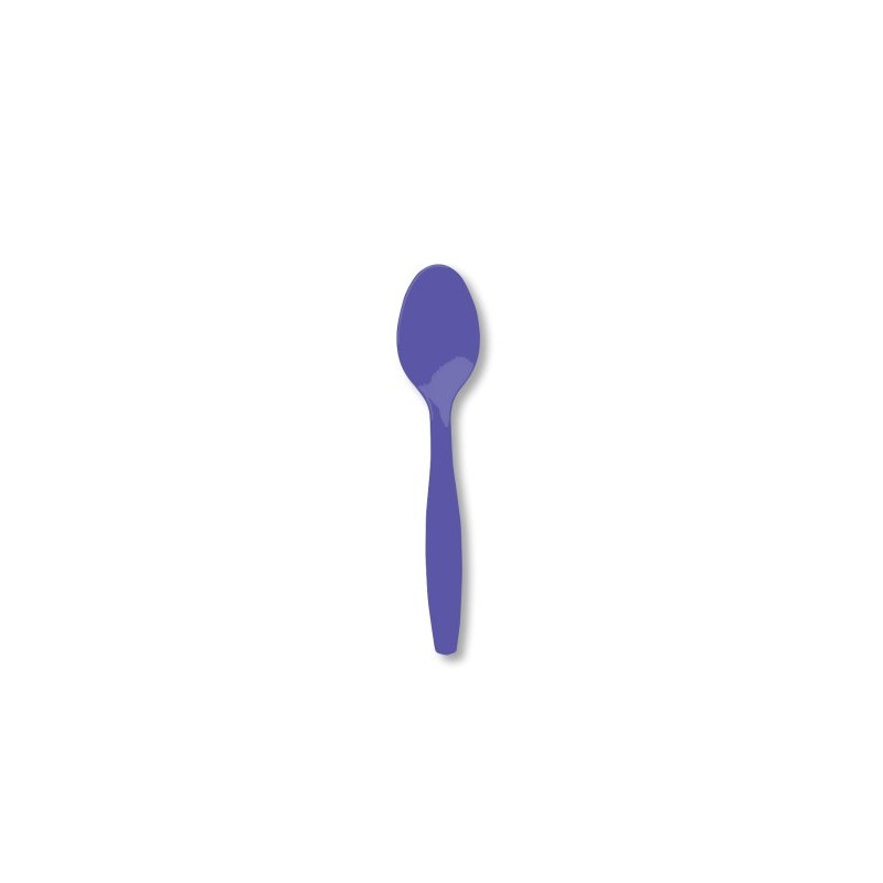 Creative Converting Touch of Color Premium 24-Count Plastic Spoons, Purple