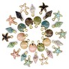 30 Pieces Hanging Jewellery Pendant Alloy, Shell Pendant, Shell Starfish