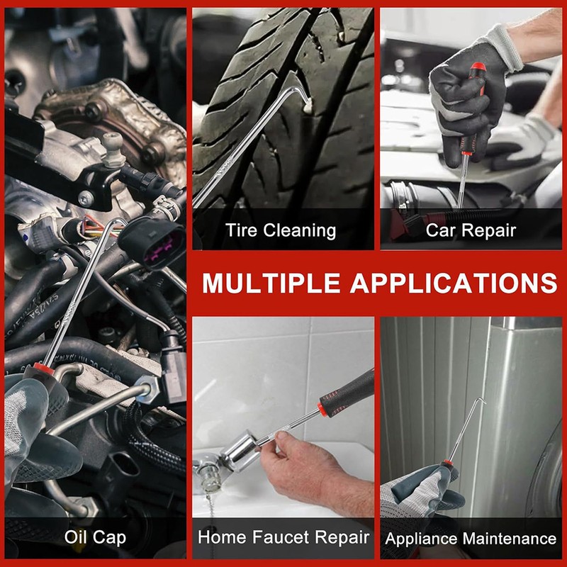 Automotive Pick and Hook Tool Set for O-Ring, Seal and