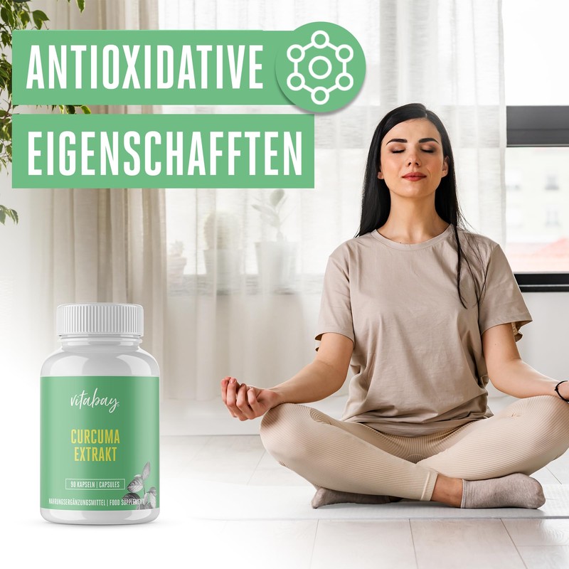 Curcumin BioPerin 500 mg Vegan, Curcuma C3 Complex, Curcuma longa