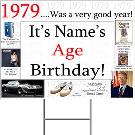 1979 41st Birthday Yard Sign (Each) Customized by Partypro