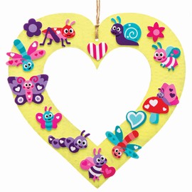 Baker Ross Love Bugs Foam Stickers - Pack of 200, Foam Valentine's Stickers for Children (FC430)