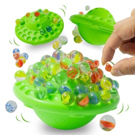 Marble Balancing Game: 60 Colorful Marbles, Family Game Night-1-4 Players, Challenges Accuracy & Technique, Fun Toys for kids Ages 8+, Single Player and Team Mode