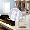 [2-Pack] 8-Inch White 304 Stainless Steel Piano Hinges,Heavy Duty 0.05-Inch