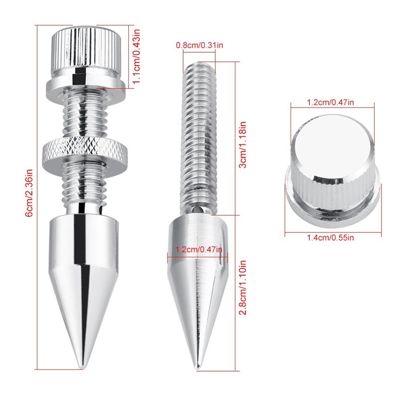 Speaker Spike Set, 4 Pack HiFi Shockproof Speaker Spike with