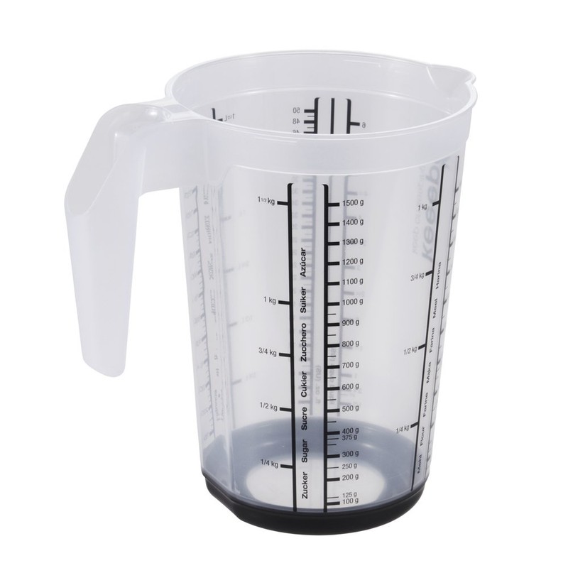 keeeper Messkanne mit Anti-Rutsch-Funktion, 1,5 l, Massimo, Graphit-Grau