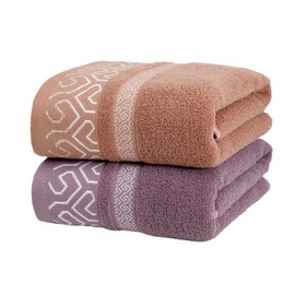 YURIRIA 2 Piezas Toalla de Baño 100% Algodón Ultra Suaves Juego de Toallas Altamente Absorbentes de Secado Rápido para Múltiples Aplicaciones