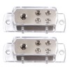 Operitacx 2 Stück Tragbarer Stromverteilerblock Kanal Auto Audio Stereo Splitter