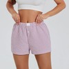 Women's Summer Striped Shorts and Plaid Elastic Waist Shorts Sleepwear