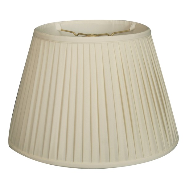 Royal Designs Empire Side Pleat Basic Lamp Shade, Eggshell, 11 x 18 x 12