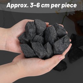 Orientrea 1.1lb Bulk Raw Shungite Rough Crystal- Natural Shungite Stone Raw Stones Crystal for Water Purification, Tumbling, Fountain Rocks, Decoration, Polishing, Wire Wrapping, Wicca & Reiki Crystal Healing