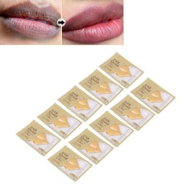 10pcs Crystal 24K Gold Bio Collagen Lip Mask For Remove Lines, Remove Lip Lines Moisturizing Brightening Lip Care Masks, Anti Ageing Aging, Remove Lines, Dry Lips, Skincare, Anti Wrinkle